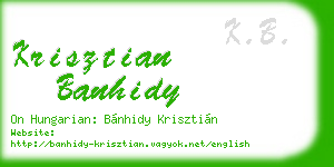 krisztian banhidy business card