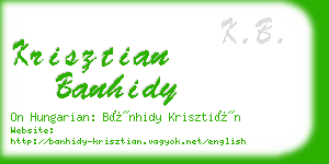 krisztian banhidy business card